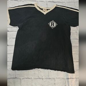 Vintage Rammstein Collectors Black and White Soccer T-Shirt Size Large